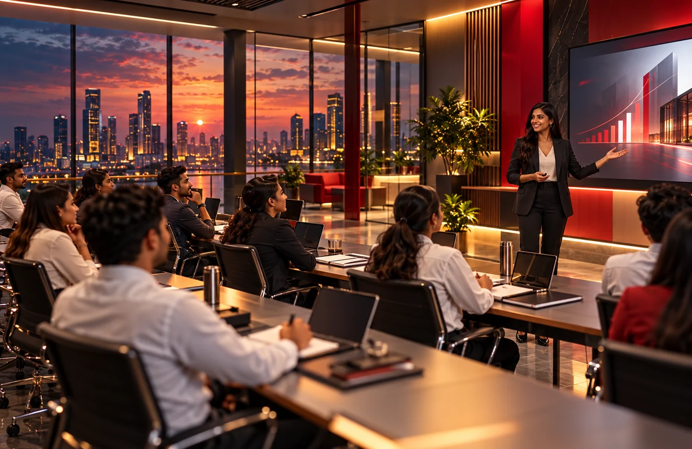 Illustrative professional training environment